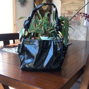 Resort Patent Top Handle Small Handbag